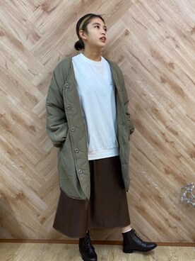 「RETRO GIRL（レトロガール）のアイテム（その他アウター）」を使った、RETROGIRLさん（レディース・161cm）の冬コーディネート