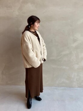 「RETRO GIRL（レトロガール）のアイテム（その他アウター）」を使った、RETROGIRLさん（レディース・153cm）の冬コーディネート