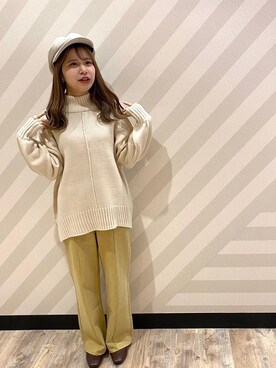 「センターステッチ」｜RETROGIRLさん（レディース・155cm）の冬コーディネート