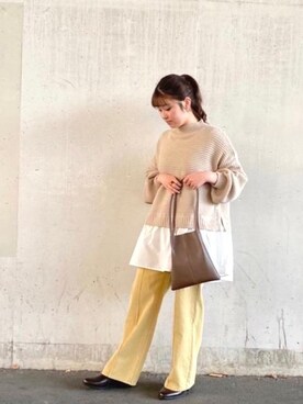 「センターステッチ」｜RETROGIRLさん（レディース・156cm）の冬コーディネート