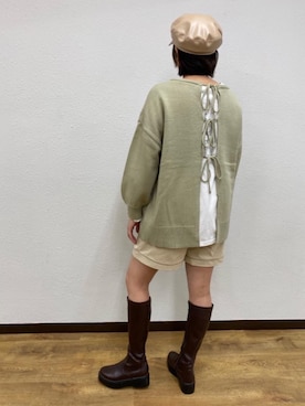 「RETRO GIRL（レトロガール）のアイテム（その他パンツ）」を使った、RETROGIRLさん（レディース・161cm）の冬コーディネート