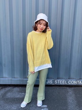 「トレンドファッション」｜「アイテム（帽子）」を使った、RETROGIRLさん（レディース・157cm）の冬コーディネート