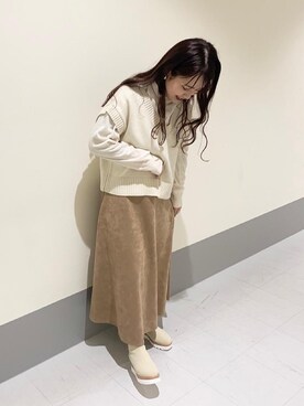 「ラテコーデ」｜RETROGIRLさん（レディース・154cm）の冬コーディネート