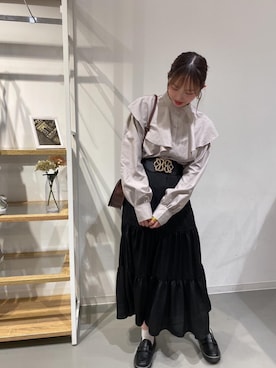「トレンドファッション」｜「アイテム（ローファー）」を使った、RETROGIRLさん（レディース・164cm）の冬コーディネート
