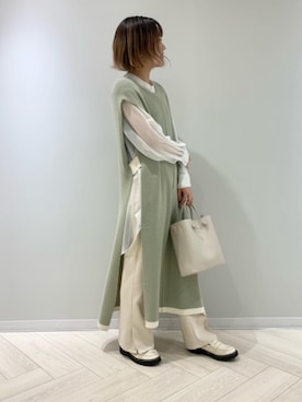 「トレンドファッション」｜「アイテム（ローファー）」を使った、RETROGIRLさん（レディース・162cm）の春コーディネート
