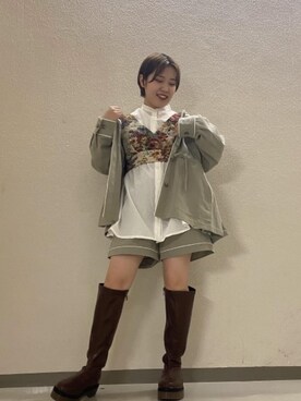 「RETRO GIRL（レトロガール）のアイテム（その他アウター）」を使った、RETROGIRLさん（レディース・151cm）の春コーディネート