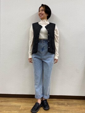 「トレンドファッション」｜「アイテム（ローファー）」を使った、RETROGIRLさん（レディース・161cm）の春コーディネート