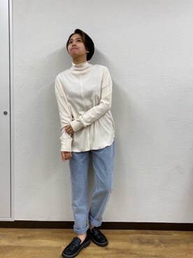 「トレンドファッション」｜「アイテム（ローファー）」を使った、RETROGIRLさん（レディース・161cm）の春コーディネート