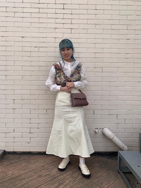 「トレンドファッション」｜「アイテム（ローファー）」を使った、RETROGIRLさん（レディース・161cm）の春コーディネート