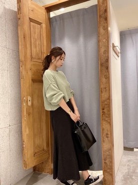 「RETRO GIRL（レトロガール）のアイテム（バッグ）」を使った、RETROGIRLさん（レディース・161cm）の春コーディネート