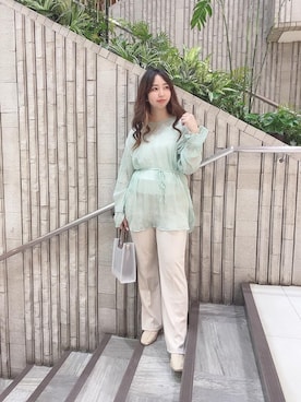 「RETRO GIRL（レトロガール）のアイテム（パンツ）」を使った、RETROGIRLさん（レディース・159cm）の春コーディネート