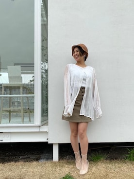 「カフェ」｜RETROGIRLさん（レディース・161cm）の春コーディネート