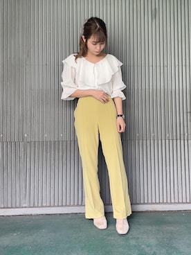 「RETRO GIRL（レトロガール）のアイテム（パンツ）」を使った、RETROGIRLさん（レディース・150cm）の春コーディネート