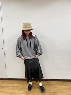 「トレンドファッション」｜「アイテム（帽子）」を使った、RETROGIRLさん（レディース・163cm）の春コーディネート
