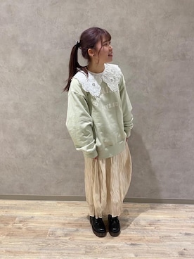 「トレンドファッション」｜「アイテム（スウェット）」を使った、RETROGIRLさん（レディース・155cm）の春コーディネート