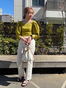 「マスタード」｜RETROGIRLさん（レディース・157cm）の春コーディネート