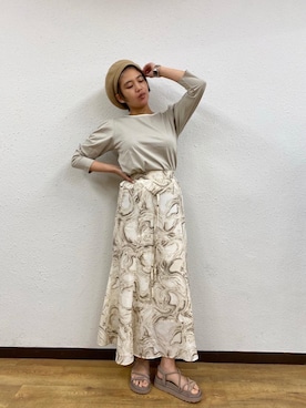 「トレンドファッション」｜「アイテム（帽子）」を使った、RETROGIRLさん（レディース・161cm）の春コーディネート