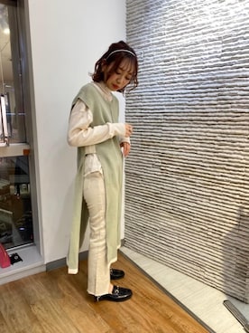 「トレンドファッション」｜「アイテム（ローファー）」を使った、RETROGIRLさん（レディース・157cm）の春コーディネート