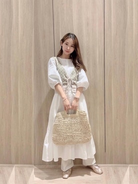 「トレンドファッション」｜「アイテム（バレエシューズ）」を使った、RETROGIRLさん（レディース・158cm）の春コーディネート