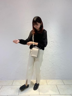 「トレンドファッション」｜「アイテム（ローファー）」を使った、RETROGIRLさん（レディース・163cm）の春コーディネート