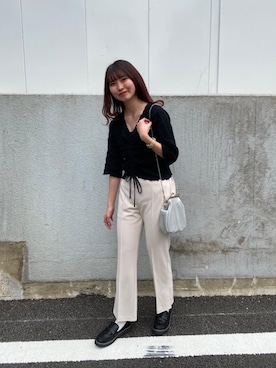 「トレンドファッション」｜「アイテム（ローファー）」を使った、RETROGIRLさん（レディース・163cm）の春コーディネート