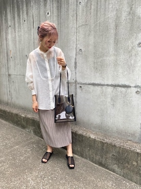 「トレンドファッション」｜「アイテム（トートバッグ）」を使った、RETROGIRLさん（レディース・157cm）の春コーディネート