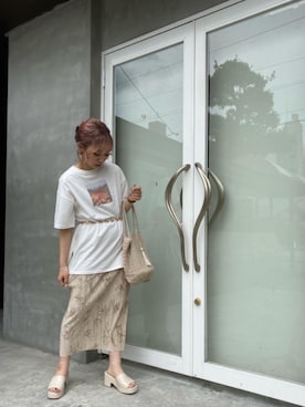 「トレンドファッション」｜「アイテム（トートバッグ）」を使った、RETROGIRLさん（レディース・157cm）の春コーディネート