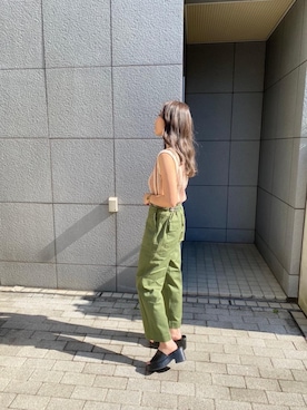 「カーキパンツ」｜RETROGIRLさん（レディース・161cm）の春コーディネート