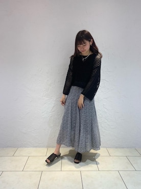 「RETRO GIRL（レトロガール）のアイテム（ニット/セーター）」を使った、RETROGIRLさん（レディース・163cm）の春コーディネート