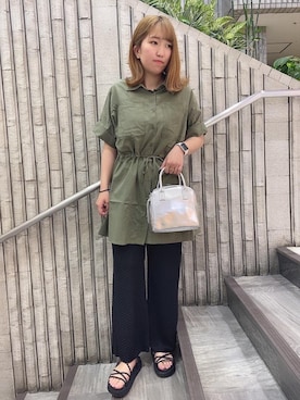 「RETRO GIRL（レトロガール）のアイテム（パンツ）」を使った、RETROGIRLさん（レディース・156cm）の夏コーディネート