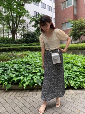 「RETRO GIRL（レトロガール）のアイテム（バッグ）」を使った、RETROGIRLさん（レディース・163cm）の夏コーディネート