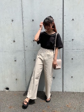 「RETRO GIRL（レトロガール）のアイテム（パンツ）」を使った、RETROGIRLさん（レディース・163cm）の夏コーディネート