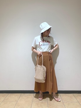 「RETRO GIRL（レトロガール）のアイテム（トップス）」を使った、RETROGIRLさん（レディース・157cm）の夏コーディネート
