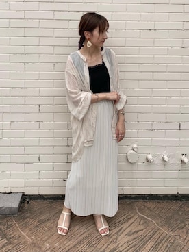 「ガーリーコーデ」｜「アイテム（サンダル）」を使った、RETROGIRLさん（レディース・155cm）の夏コーディネート