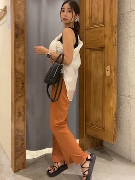 「RETRO GIRL（レトロガール）のアイテム（パンツ）」を使った、RETROGIRLさん（レディース・161cm）の夏コーディネート