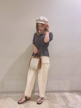 「RETRO GIRL（レトロガール）のアイテム（パンツ）」を使った、RETROGIRLさん（レディース・157cm）の夏コーディネート
