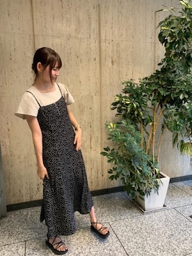 「トレンドファッション」｜「アイテム（ワンピース）」を使った、RETROGIRLさん（レディース・163cm）の夏コーディネート