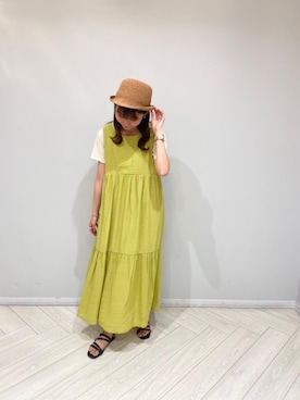 「トレンドファッション」｜「アイテム（ワンピース）」を使った、RETROGIRLさん（レディース・163cm）の夏コーディネート