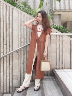 「RETRO GIRL（レトロガール）のアイテム（パンツ）」を使った、RETROGIRLさん（レディース・159cm）の夏コーディネート