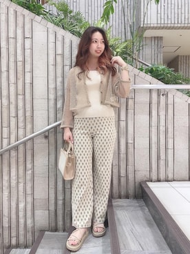 「RETRO GIRL（レトロガール）のアイテム（タンクトップ）」を使った、RETROGIRLさん（レディース・159cm）の夏コーディネート