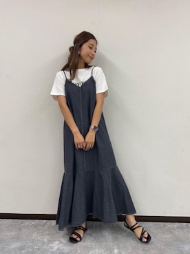 「トレンドファッション」｜「アイテム（ワンピース/ドレス）」を使った、RETROGIRLさん（レディース・161cm）の夏コーディネート