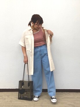 「ボーダータンク」｜RETROGIRLさん（レディース・150cm）の夏コーディネート