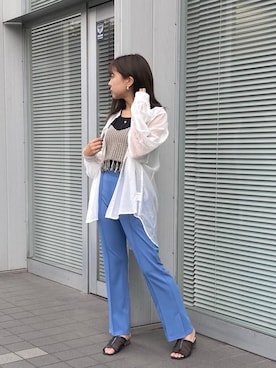 「RETRO GIRL（レトロガール）のアイテム（タンクトップ）」を使った、RETROGIRLさん（レディース・160cm）の夏コーディネート