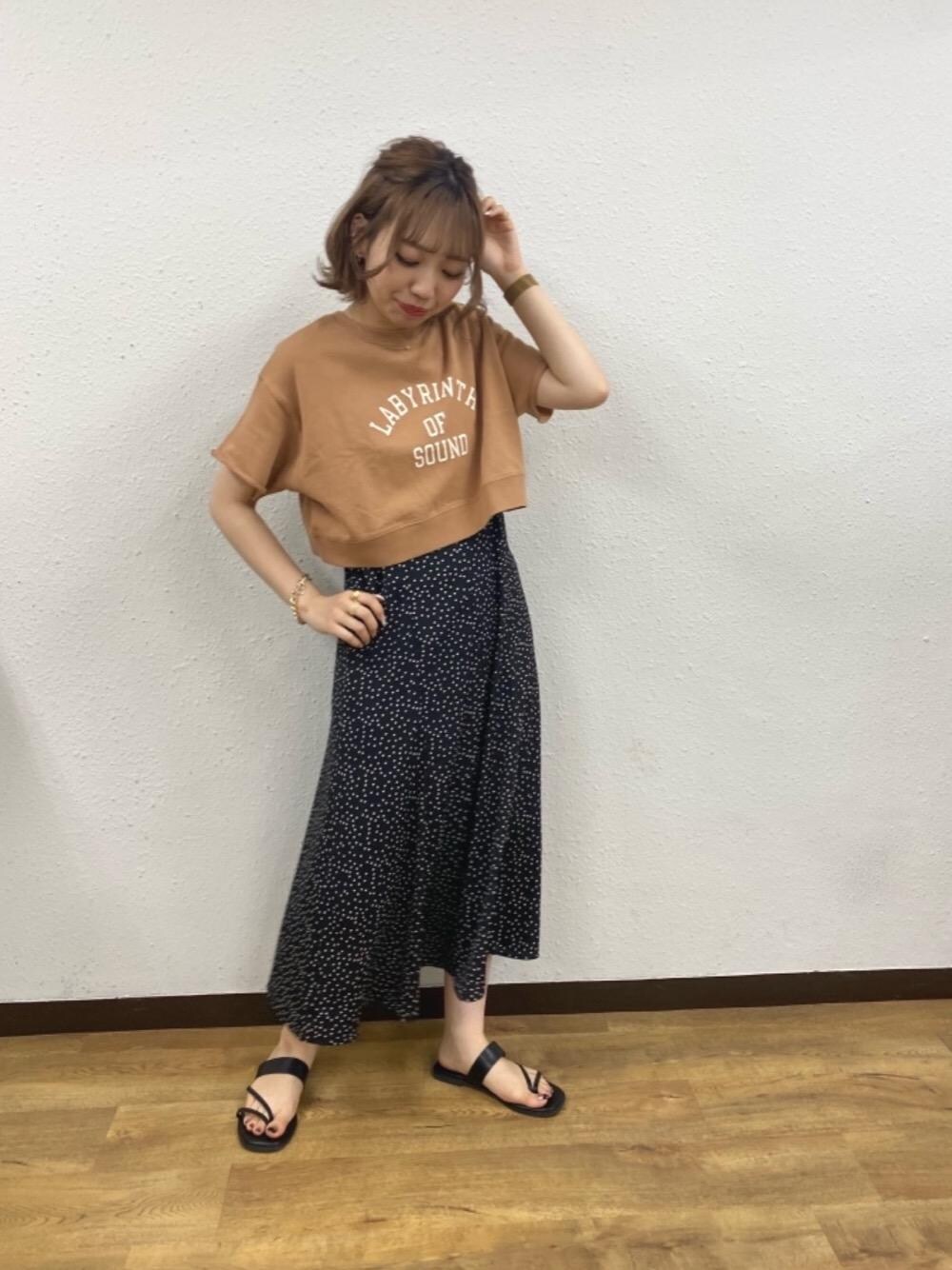 「ドット、プチプラコーデ、カジュアルコーデ、レトロガール、ガーリーコーデ、キャミワンピース、レトロガールコーデ、トレンドファッション、retrogirl_ootd」｜「RETRO GIRLの柄リボンキャミワンピース（ワンピース、ブラック系）」を使った、RETROGIRLさん（レディース・157cm）の夏コーディネートの1枚目の写真