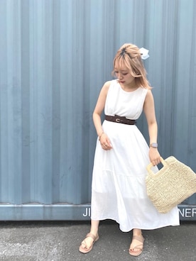 「トレンドファッション」｜「アイテム（ワンピース/ドレス）」を使った、RETROGIRLさん（レディース・157cm）の夏コーディネート