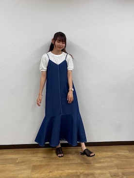 「トレンドファッション」｜「アイテム（ワンピース/ドレス）」を使った、RETROGIRLさん（レディース・163cm）の夏コーディネート