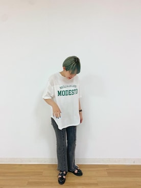 「RETRO GIRL（レトロガール）のアイテム（パンツ）」を使った、RETROGIRLさん（レディース・161cm）の夏コーディネート