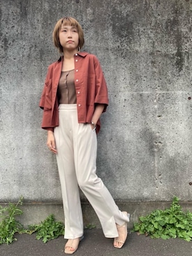 「RETRO GIRL（レトロガール）のアイテム（タンクトップ）」を使った、RETROGIRLさん（レディース・161cm）の夏コーディネート