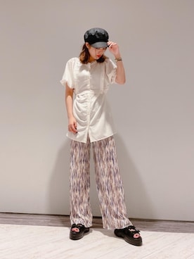 「RETRO GIRL（レトロガール）のアイテム（パンツ）」を使った、RETROGIRLさん（レディース・158cm）の夏コーディネート
