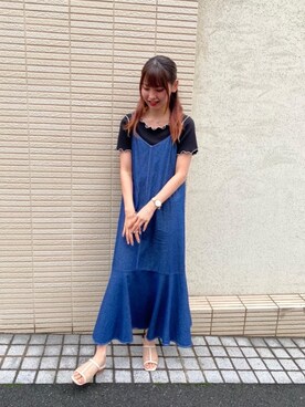 「トレンドファッション」｜「アイテム（ワンピース/ドレス）」を使った、RETROGIRLさん（レディース・163cm）の夏コーディネート